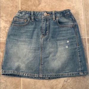 Girls denim mini skirt